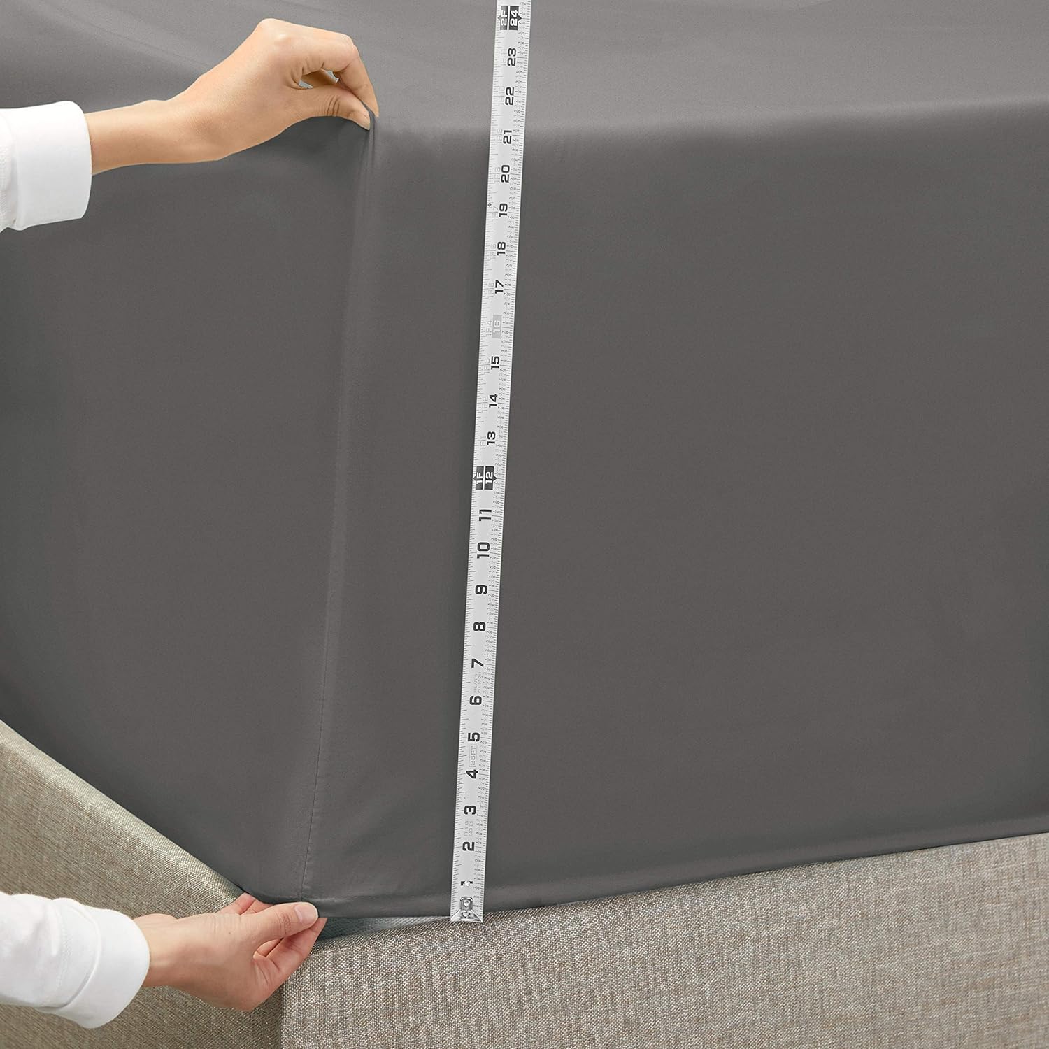 Empyrean Bedding – Sábanas bajeras tamaño Queen, con sábana de cajón extra profunda  Juego de sábanas bajeras extra profundas, de 24 pulgadas, con 2