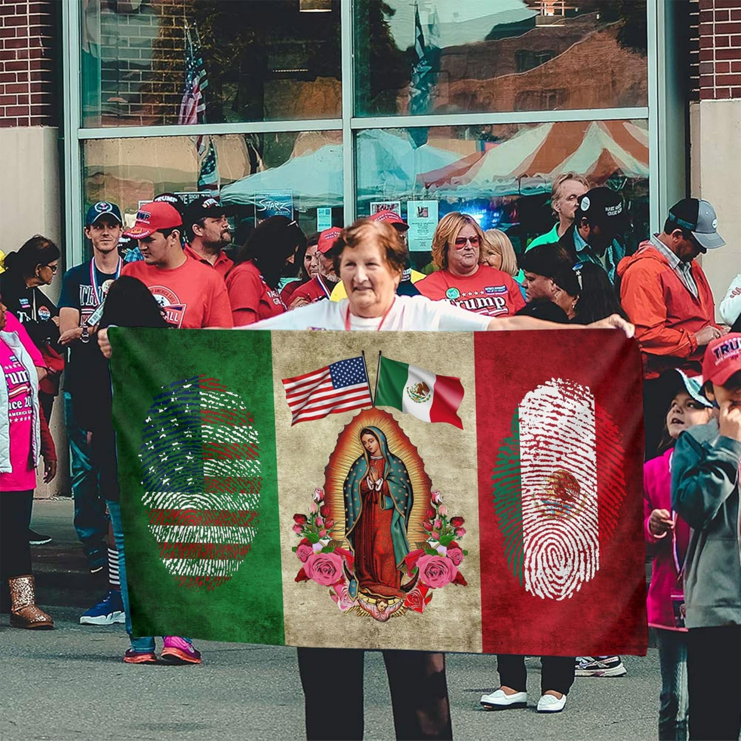Bandera de México, banderas mexicano-americanas para exteriores, 3 x 5, doble cara, México, Estados Unidos, bandera de la amistad, bandera