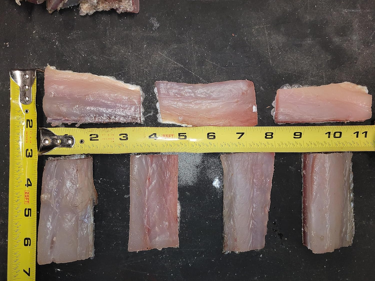 Trozos de sabor originalliso  Aproximadamente 2 pulgadas de ancho x 3 pulgadas de largo para cebo de bagre en un paquete de 10 onzas  Cebo de corte