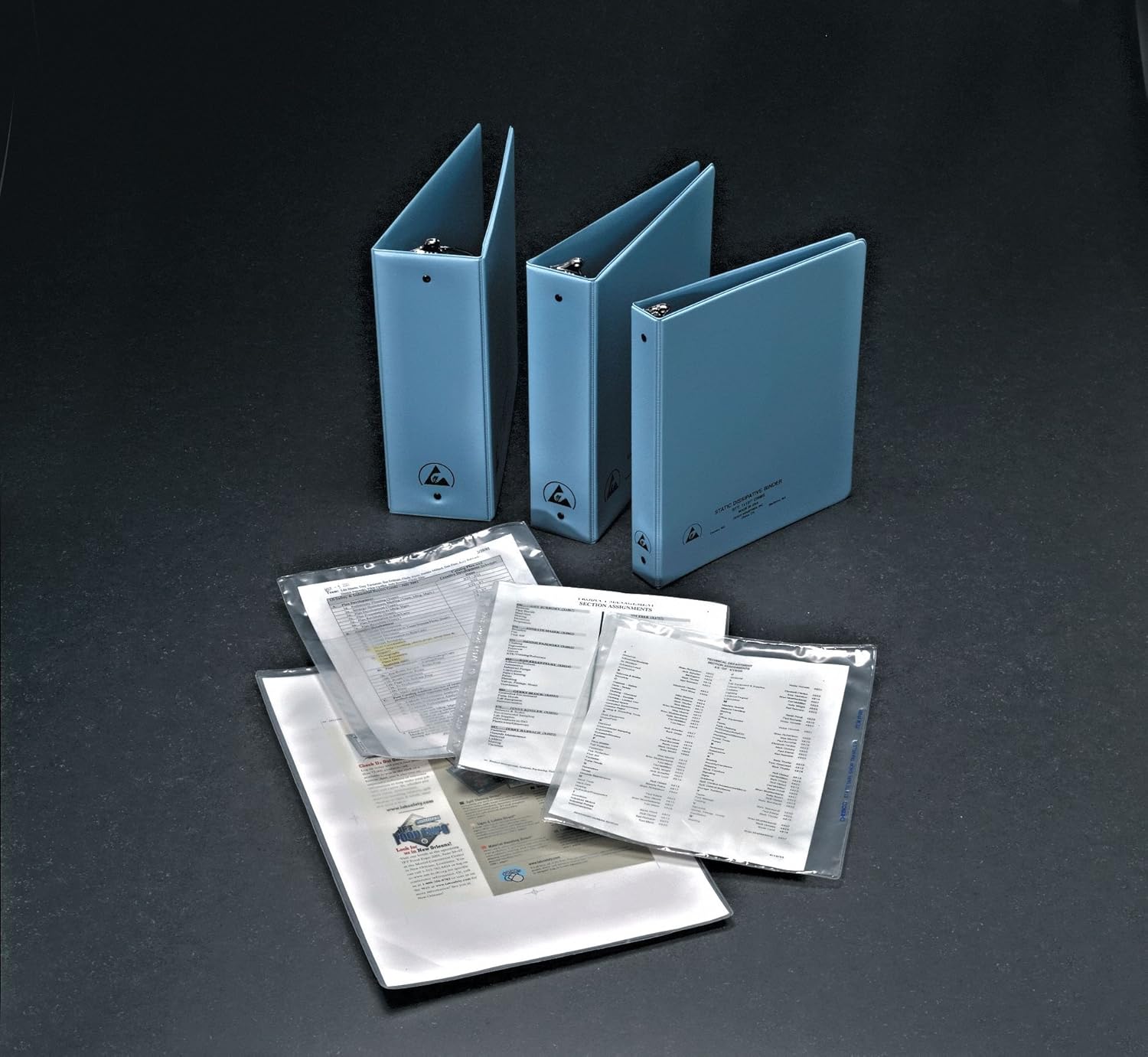 Desco Carpeta azul ESD  antiestática – 10.6 pulgadas de largo – 1 12 pulgadas de ancho – 0.016 pulgadas de grosor – 07412 precio es por cada uno
