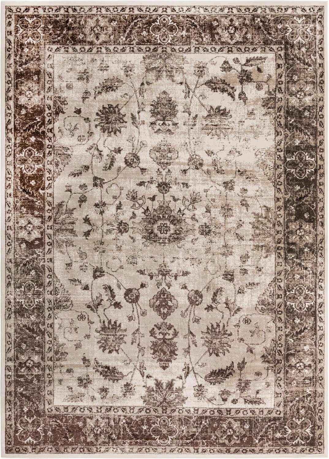 Unique Loom Rushmore Collection – Alfombra de área Lincoln (10 x 14 pies 1 pulgada, rectangular, cremabeige)