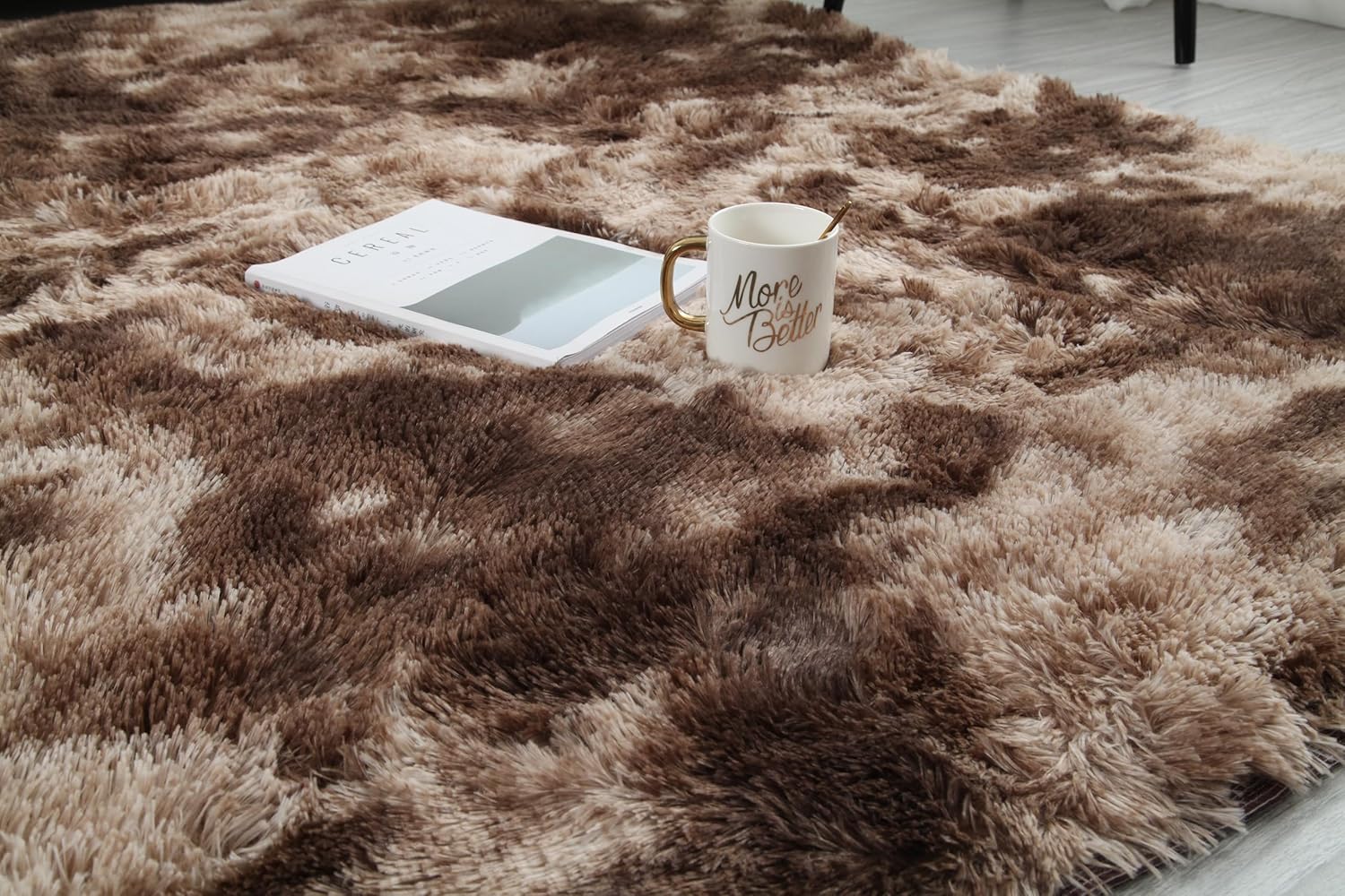 Alfombra peluda gruesa de 3 x 5 pies, alfombras de felpa para sala de estar, dormitorio, cuarto de bebé, sala de juegos, dormitorio, café