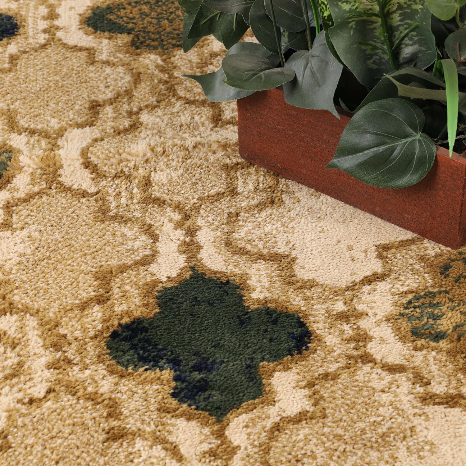 SUPERIOR – Alfombra de área grande para interiores, con respaldo de yute, perfecta para suelos de madera dura, diseño de entramado Viking, 8 x