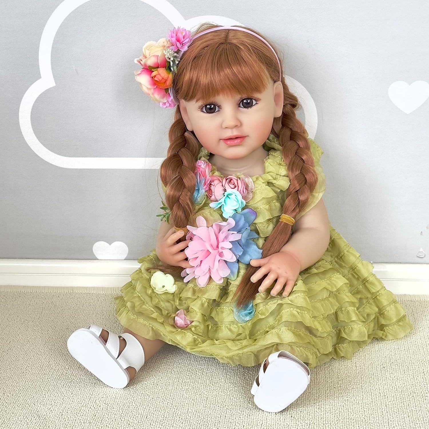 RXDOLL Muñecas realistas Reborn de silicona de cuerpo completo de 22 pulgadas, muñecas de bebé realistas con peso real, muñeca de vinilo impermeable