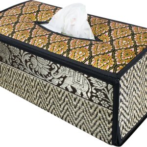 CCcollections Caja de pañuelos hecha a mano – Materiales ecológicos (B Negro) CCcollections Caja de pañuelos hecha a mano – Materiales ecológicos (B Negro)