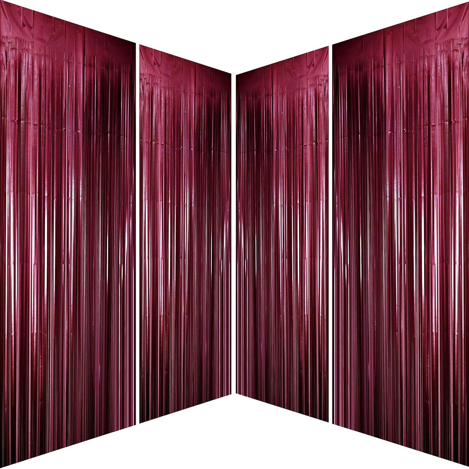 Cortinas de flecos de papel de aluminio de oropel para boda, aniversario, despedida de soltera, feliz cumpleaños, San Valentín, día de la madre,