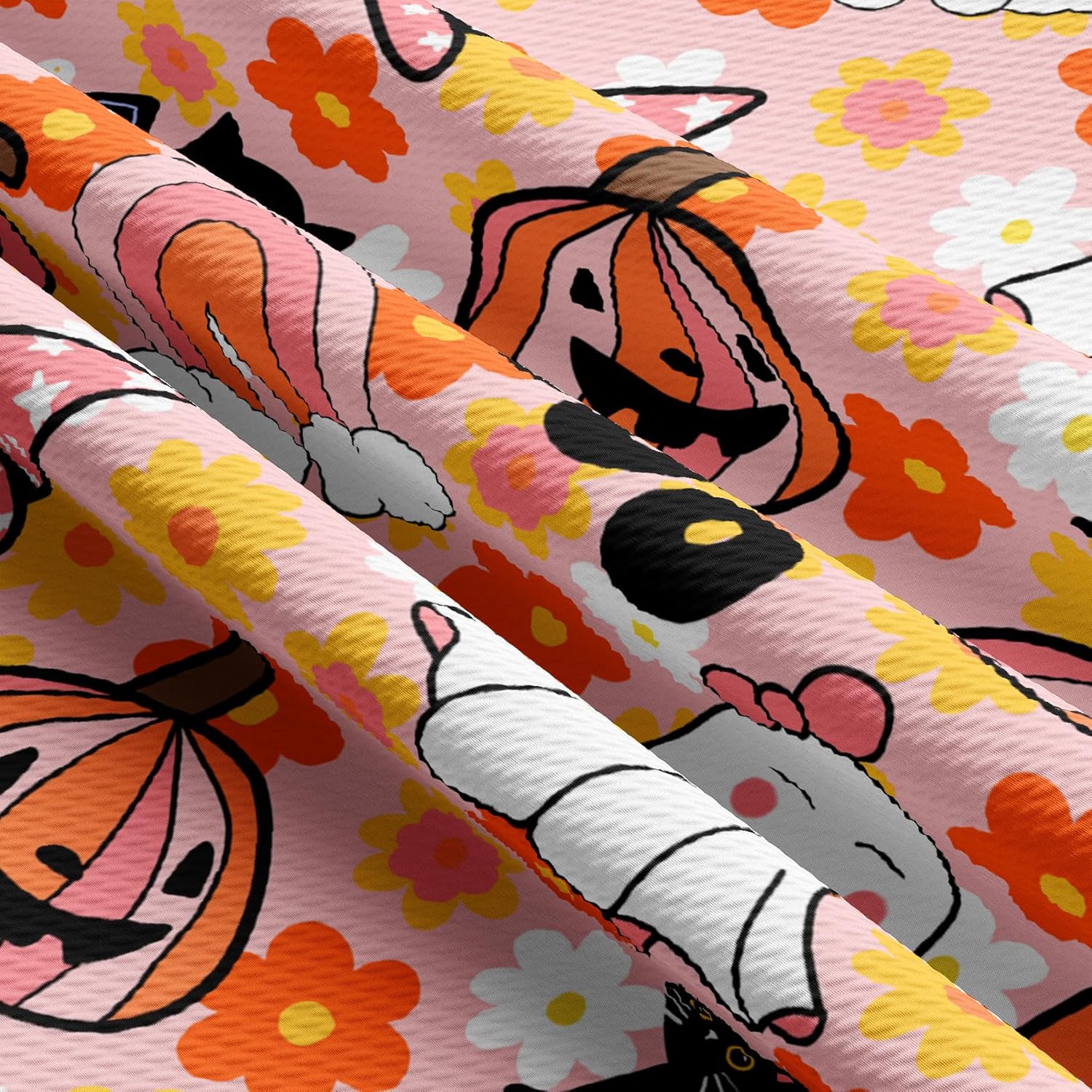 The Yard – Tela texturizada con textura de bala de calabaza para otoño y Halloween, Liverpool, tela de punto grueso de 1 yarda para coser ropa con