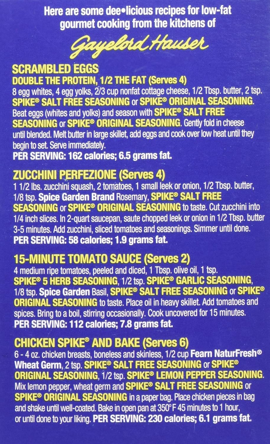 Spike All Natural Seasoning – Caja de 9 onzas sin sal