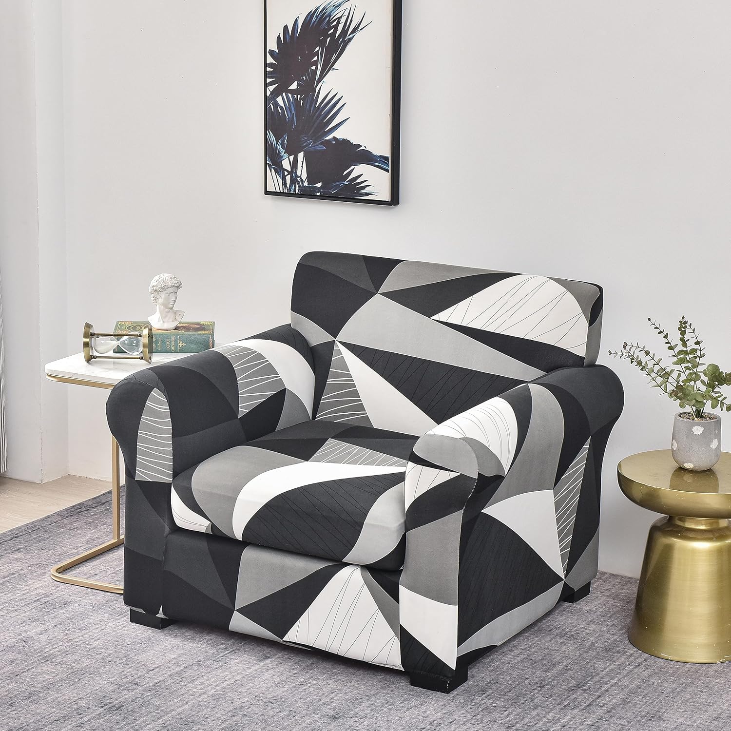 Eco-Ancheng Fundas de sofá, fundas elásticas para sofá, fundas de sofá de 2 piezas, fundas de sillón impresas, fundas de sofá seccional para sofá,