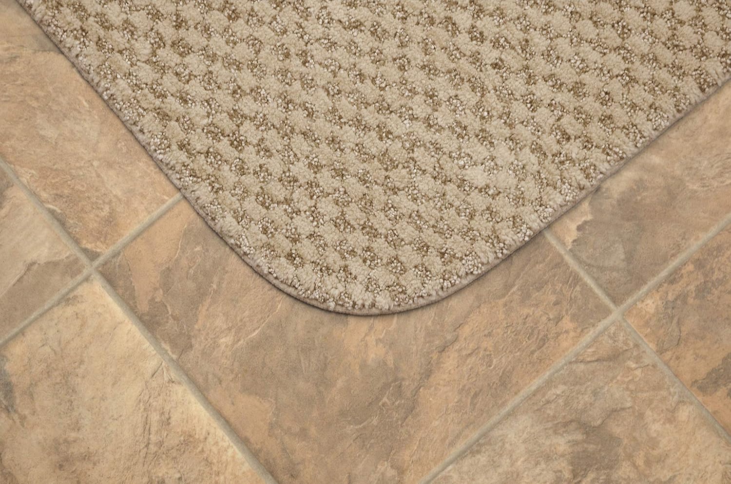 Garland Rug Cabernet – Alfombra de baño, juego de 3 piezas, lino