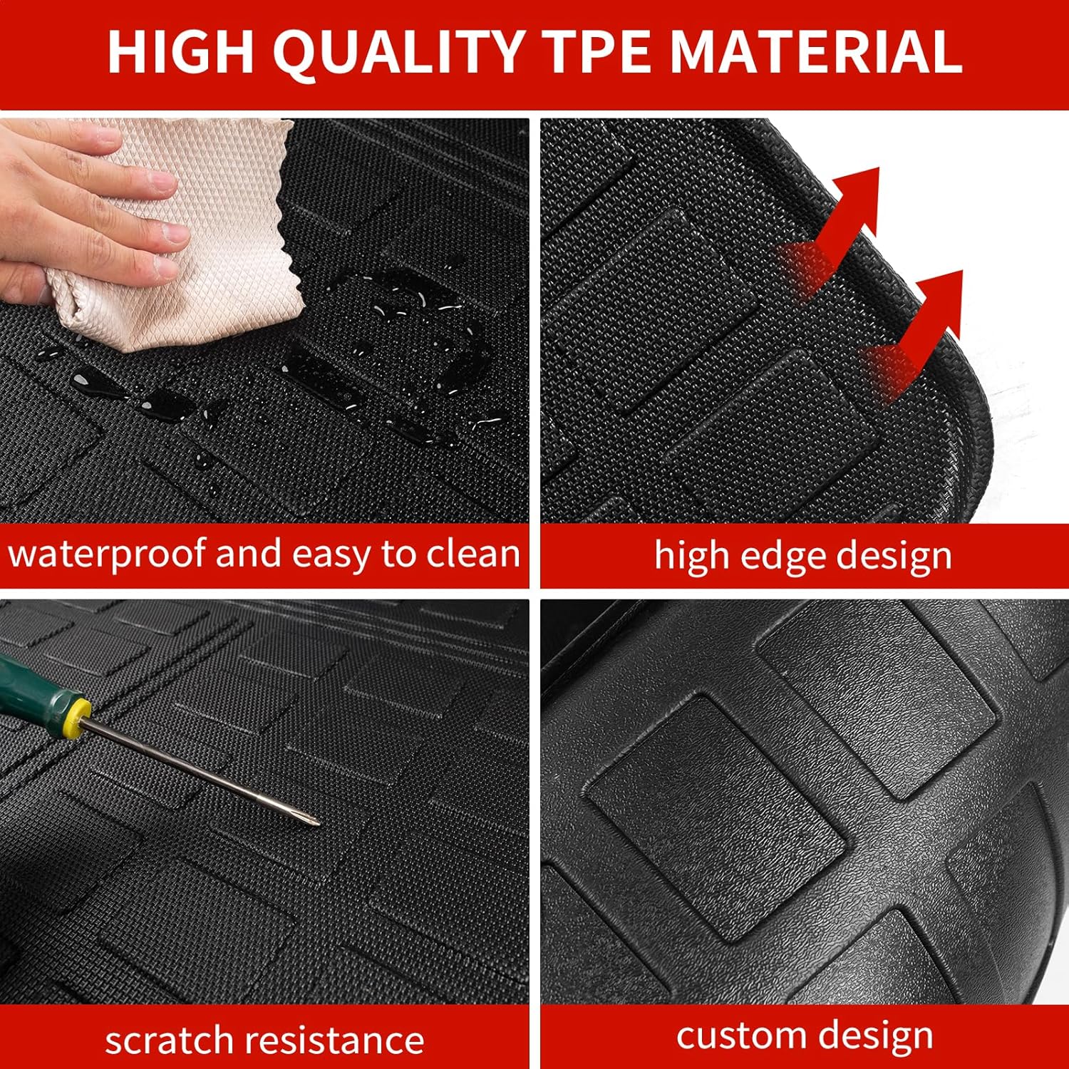 Tapete de carga compatible con Mazda CX5 2023 2024, forro de carga TPE para todo tipo de clima, accesorios CX-5 2023 (alfombrilla para cajuela)