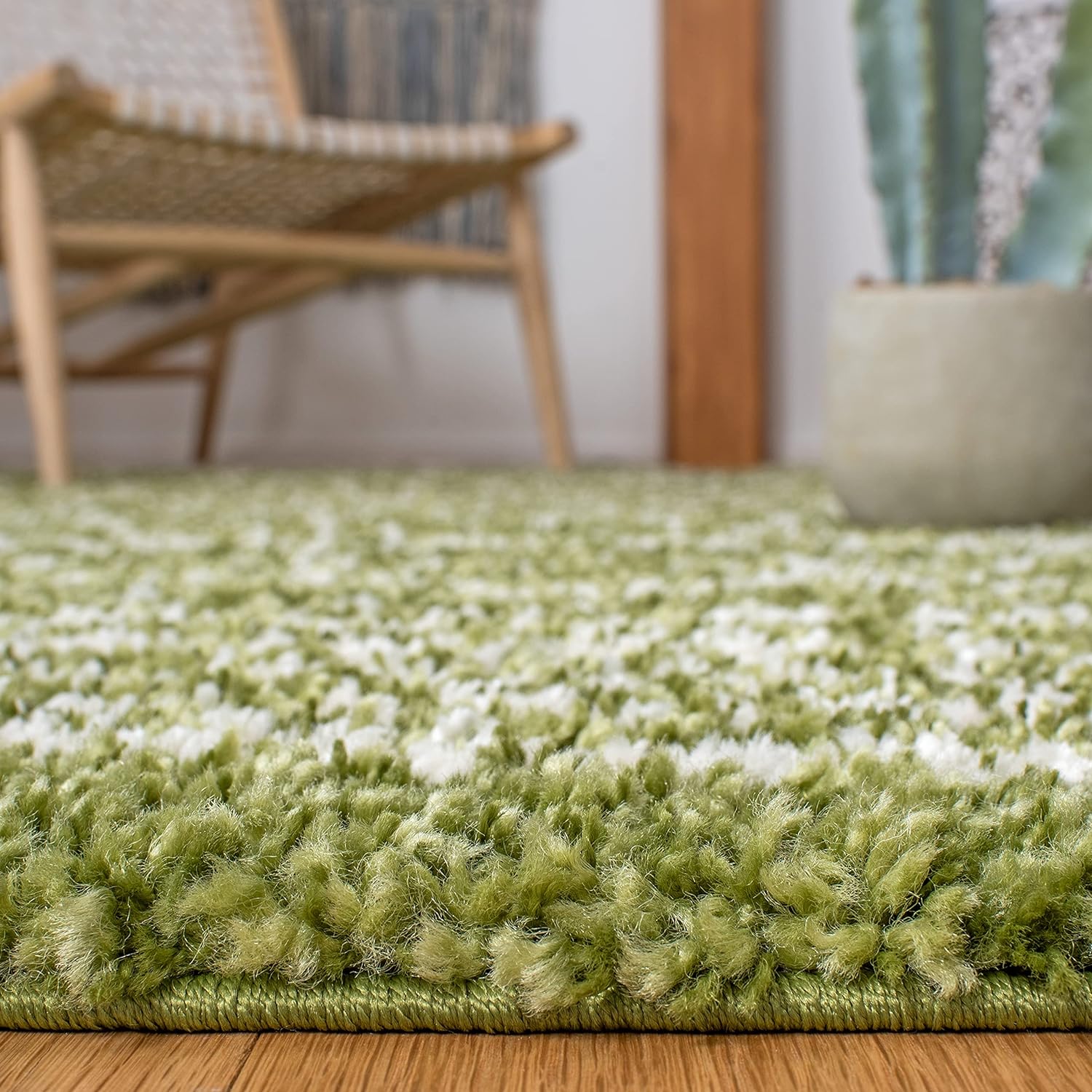 SAFAVIEH Colección Arizona Shag – Alfombra decorativa de 3’2″x 5′, 1.6″ de grosor, no desprende pelusa, de fácil cuidado, para recibidor, sala o