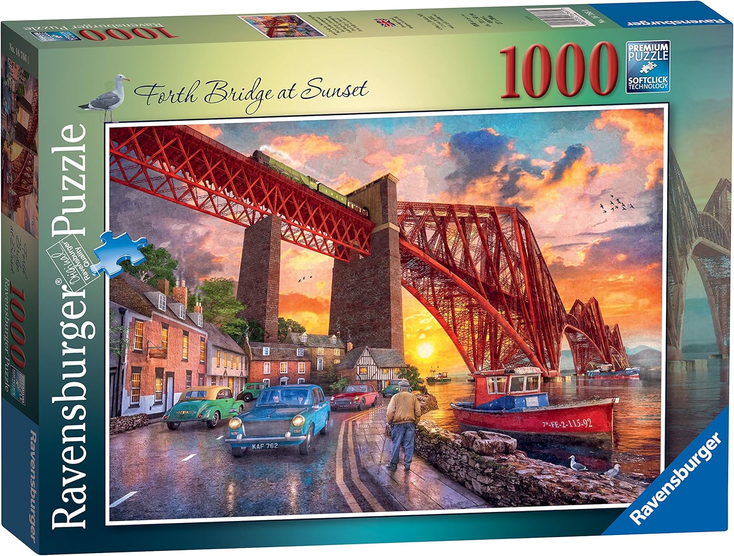 Ravensburger 16766 Forth Bridge at Sunset – Rompecabezas de 1000 piezas para adultos y niños a partir de 12 años