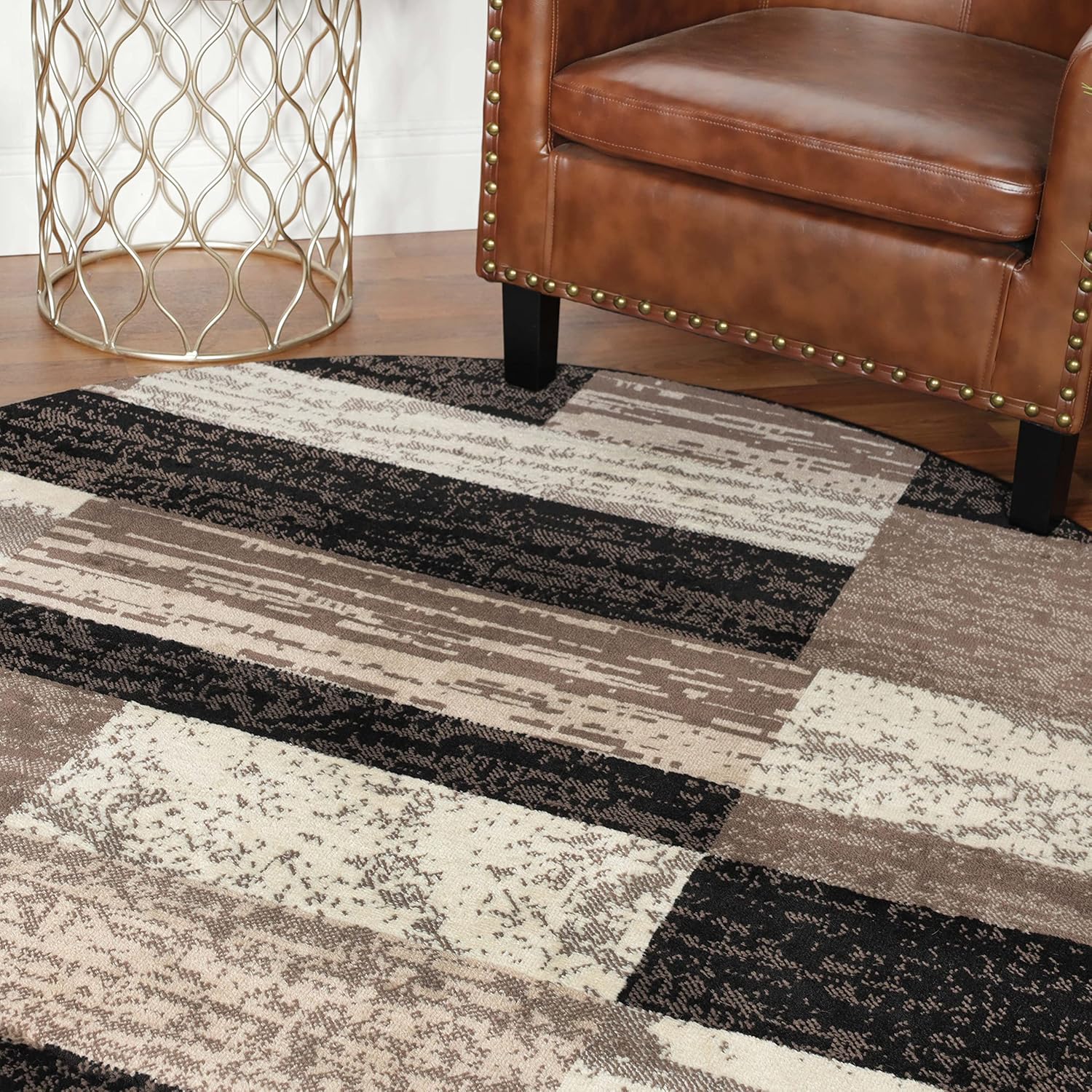 Superior – Alfombra de área para interiores, respaldo de yute, moderna y geométrica, dormitorio, oficina, sala de estar, entrada, suelos de madera,