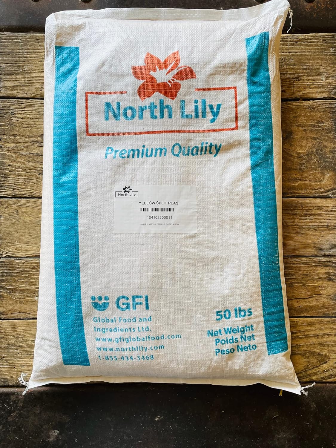 North Lily – Guisantes amarillos divididos, sin OMG, Kosher, 50 libras