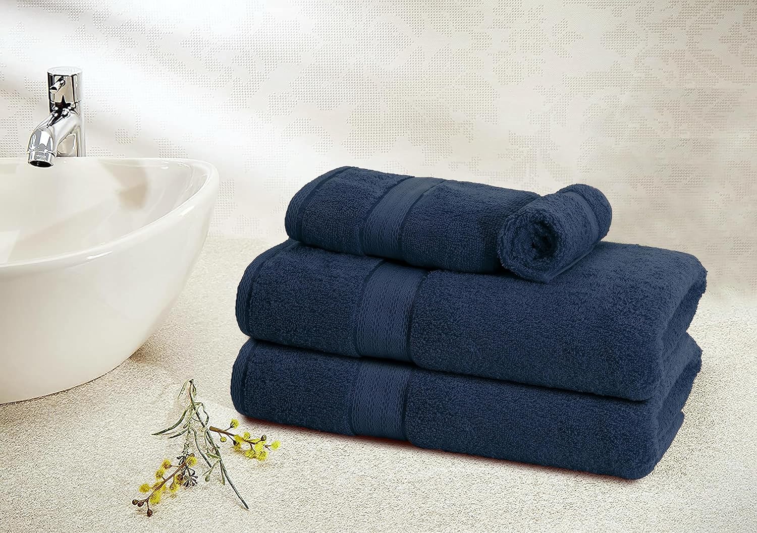 GLAMBURG Juego de toallas prémium de 8 piezas de 700 GSM, contiene 2 toallas de baño de 30 x 54 pulgadas, 2 toallas de mano de 16 x 28 pulgadas, 4