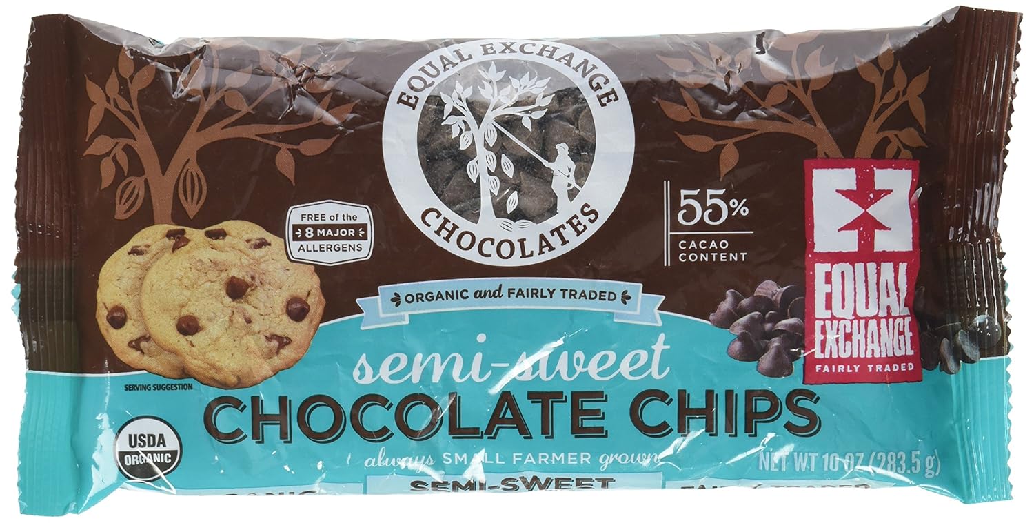 Equal Exchange Chips de chocolate orgánico semidulce, 10 oz