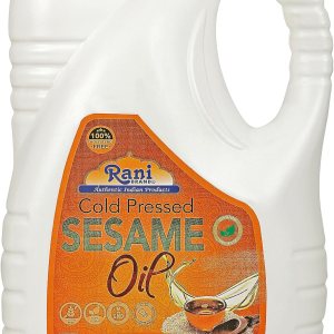 Rani Aceite de sésamo 169 onzas (5 litros) prensado en frío  100% natural  Sin OMG  Kosher  Vegano  Sin gluten Rani Aceite de sésamo 169 onzas (5 litros) prensado en frío  100% natural  Sin OMG  Kosher  Vegano  Sin gluten