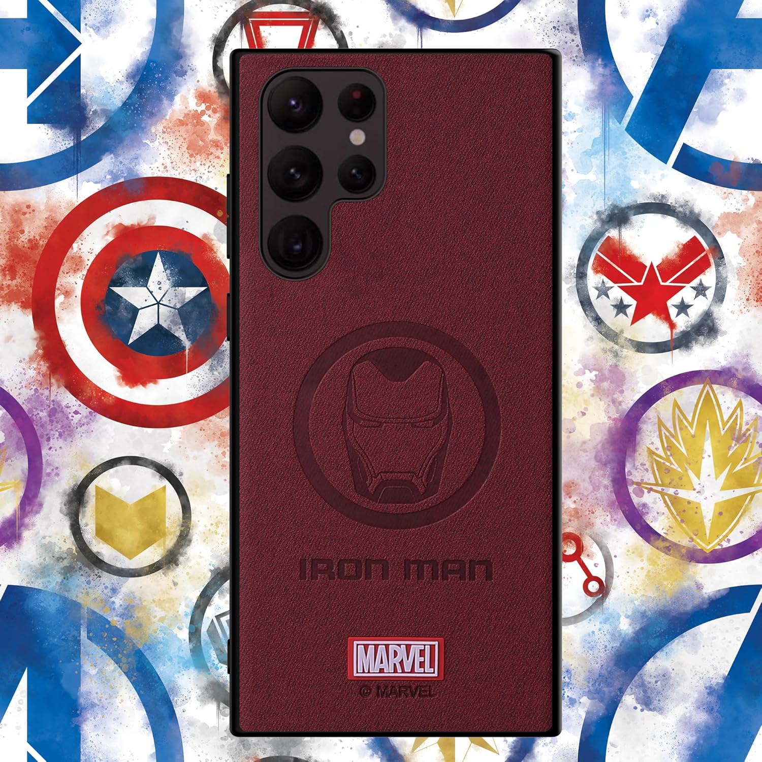 Funda para Galaxy S22 Ultra 5G, con personaje de superhéroe, compatible con Samsung S22 Ultra, color rojo vino
