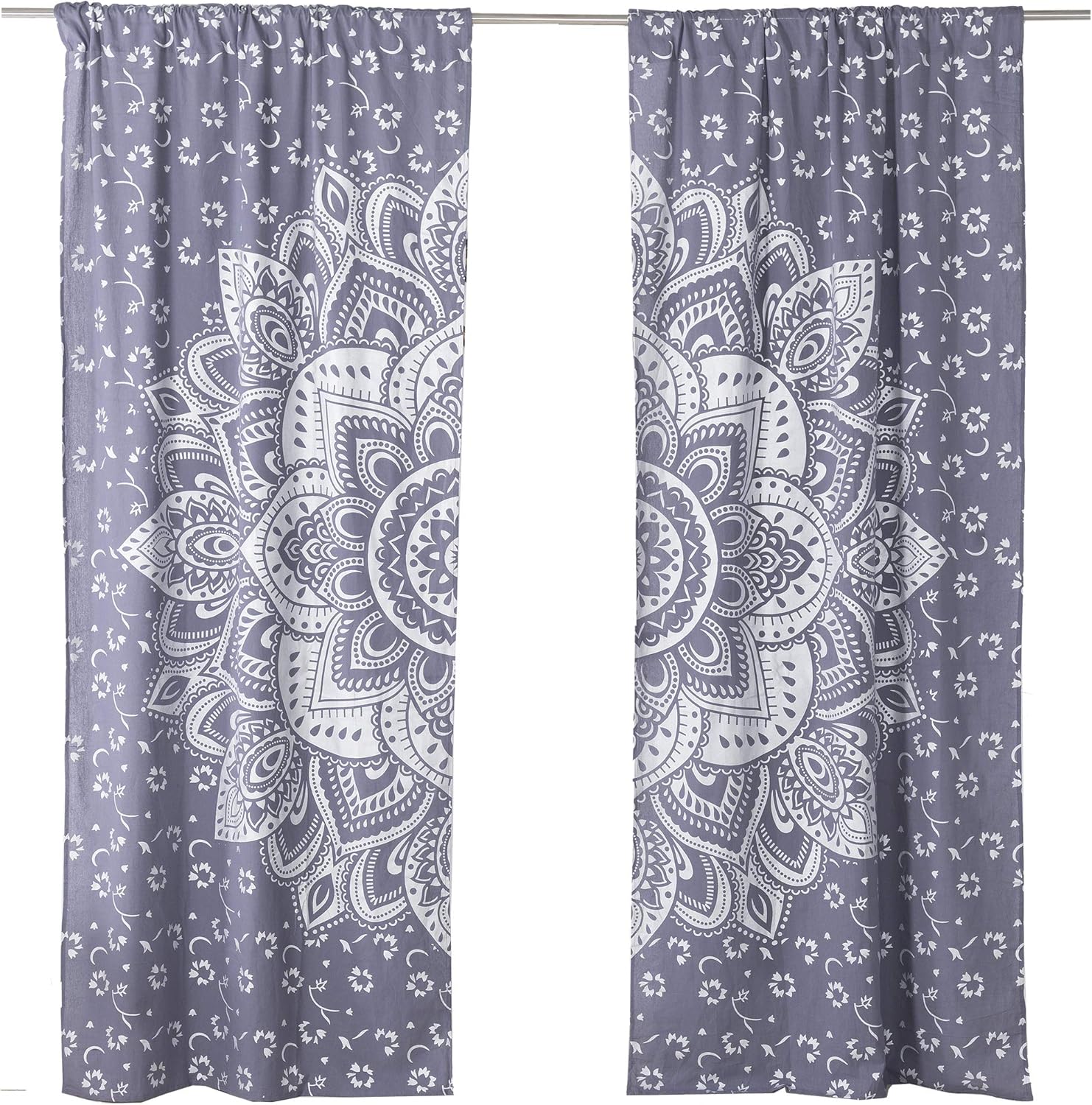 Popular Handicrafts – Paneles de cortina estilo Indio Hippie Bohemio Hermosa Mandala Color Ombre