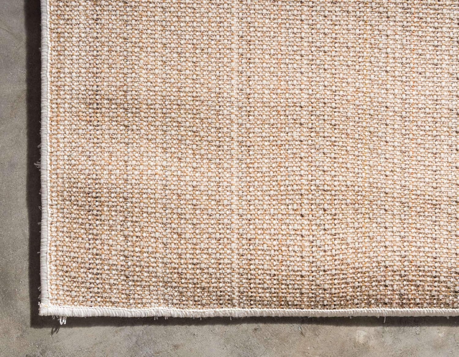 Unique Loom Studio Solid Shag Collection Urban – Alfombra moderna súper suave y de felpa, 4 x 6 pies, color blanco