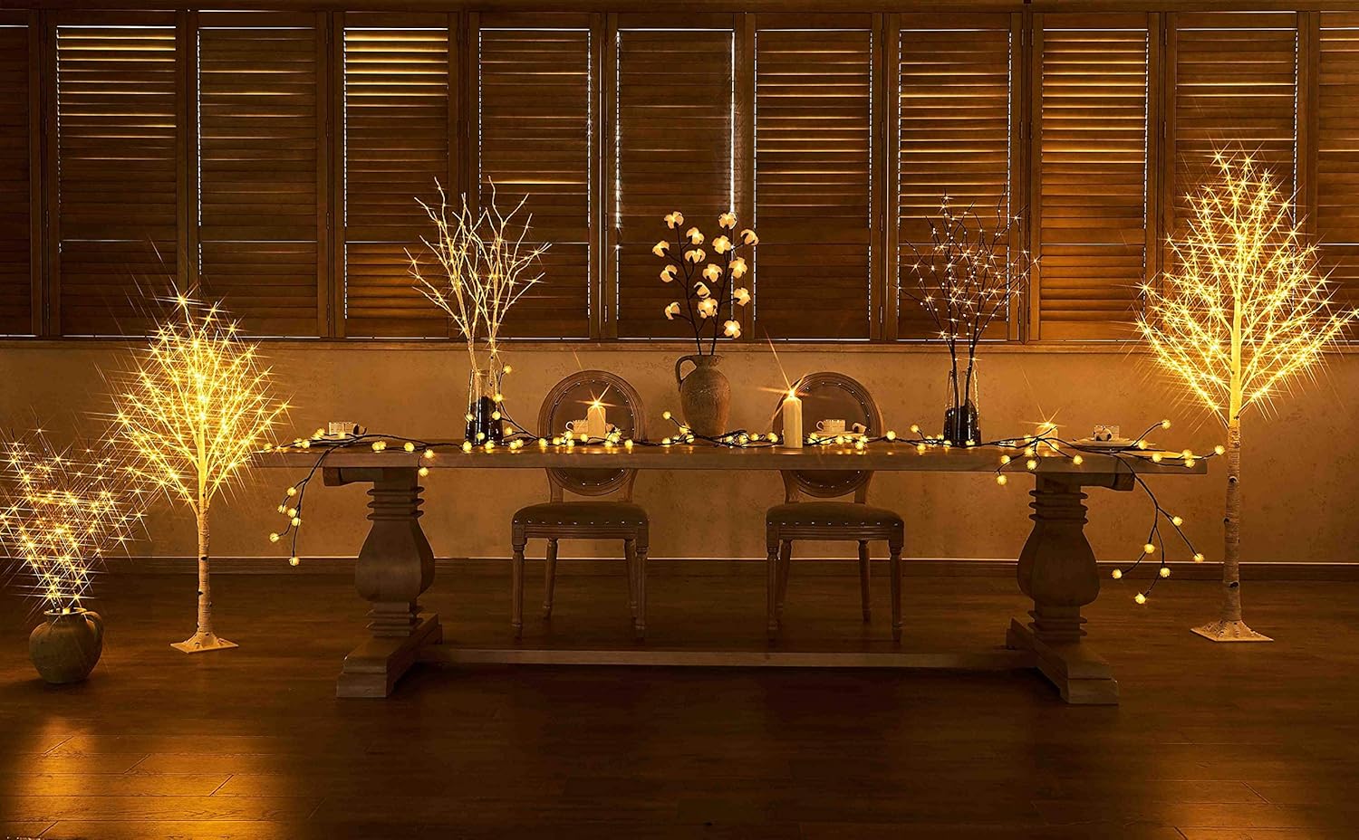 LITBLOOM Ramas de sauce marrón iluminadas de 32 pulgadas, 150 LED enchufables con temporizador y luces de rama de árbol de atenuación con luces