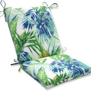 Pillow Perfect Tropic – Cojín cuadrado para silla esquinera para interiorexterior y exterior, 1 pieza con lazos, asiento profundo, resistente a la Pillow Perfect Tropic – Cojín cuadrado para silla esquinera para interiorexterior y exterior, 1 pieza con lazos, asiento profundo, resistente a la