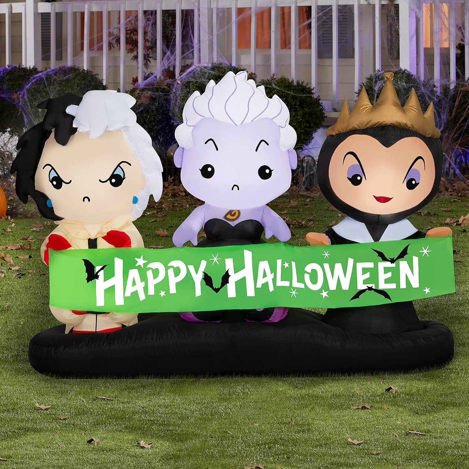 Gemmy Airblown Disney Villains Scene Disney, 4 pies de alto, verde