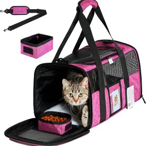 Transportador de mascotas aprobado por aerolíneas para perros pequeños, gatos, gatitos de menos de 15 libras, plegable y suave, transportador de Transportador de mascotas aprobado por aerolíneas para perros pequeños, gatos, gatitos de menos de 15 libras, plegable y suave, transportador de