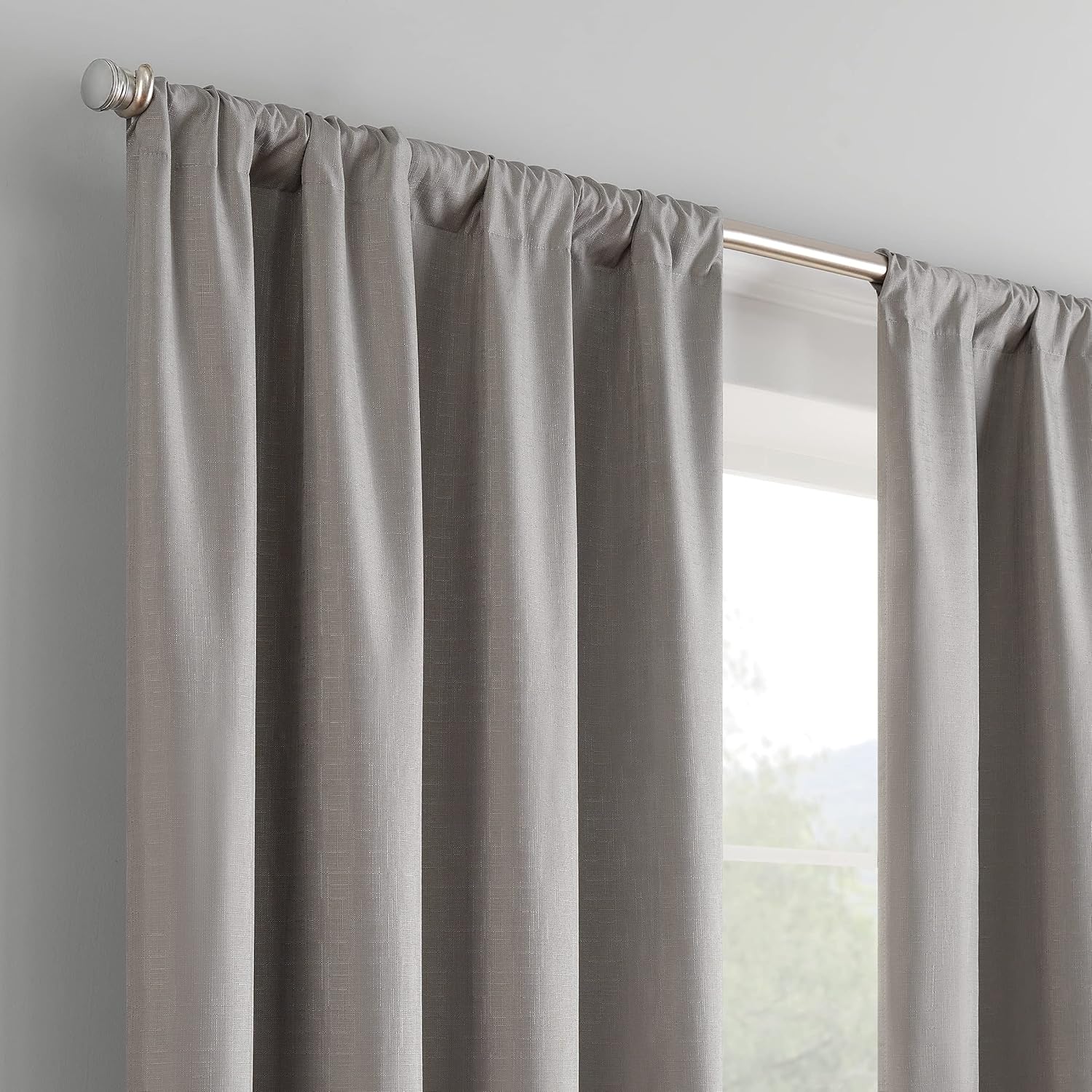 Eclipse Kendall – Cortinas térmicas blackout modernas con pasabarras para cortinero, para ventana de dormitorio o sala (1 panel), 42 x 84 pulgadas,