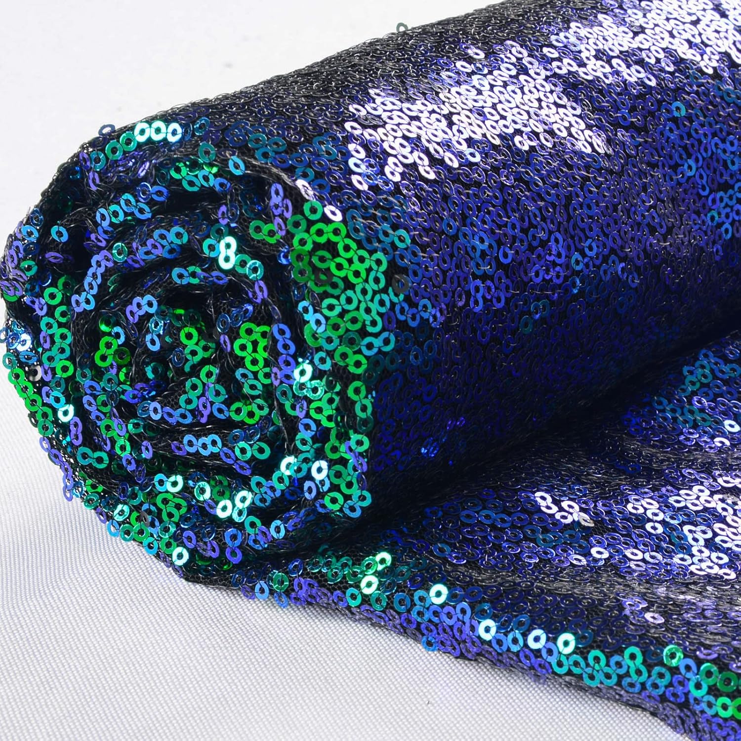 ShiDianYi The Yard – Tela de lentejuelas brillantes, material para coser telón de fondo, mantel, lino, mantel de lentejuelas, camino de mesa,