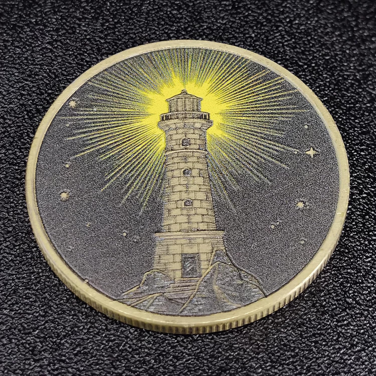Faro sobriedad chip inspirador luz y resistencia emblema AA medallón novedad desafío moneda bolsillo abrazo token