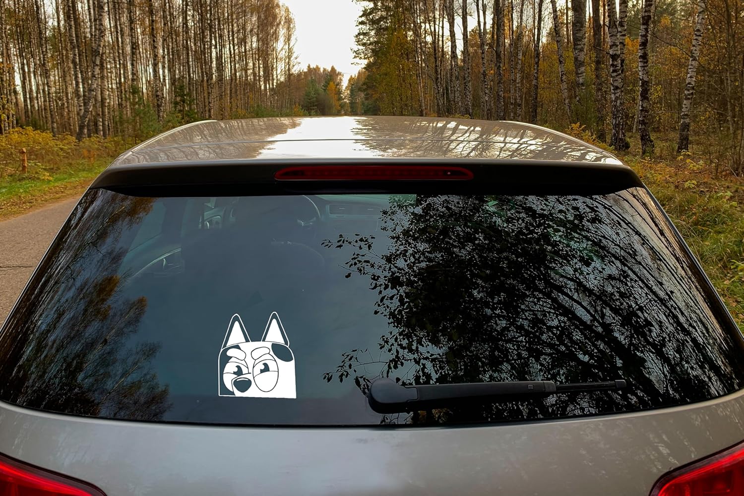 Calcomanía para ventana, color blanco, adhesivo de vinilo para automóvil, impermeable, calcomanía para portátil impermeable