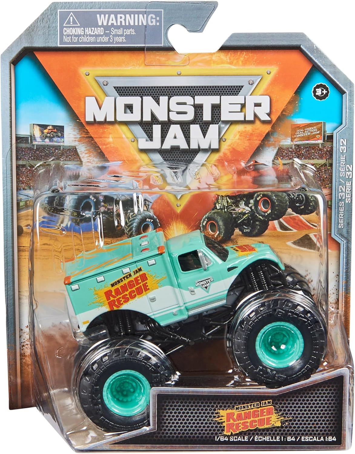 Monster Jam 2023 Spin Master 164 Serie de camiones fundidos a troquel 32 Everyday Heroes Ranger Rescue