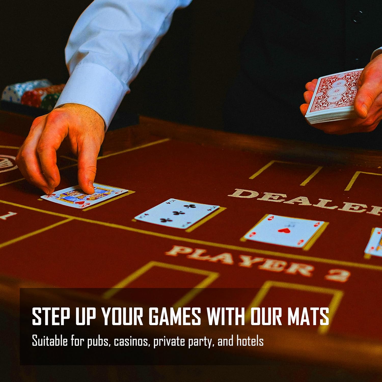 BALIKEN Alfombrilla de póquer Texas Holdem de 36 x 72 pulgadas y mesa de blackjack de fieltro de grado profesional (azul)