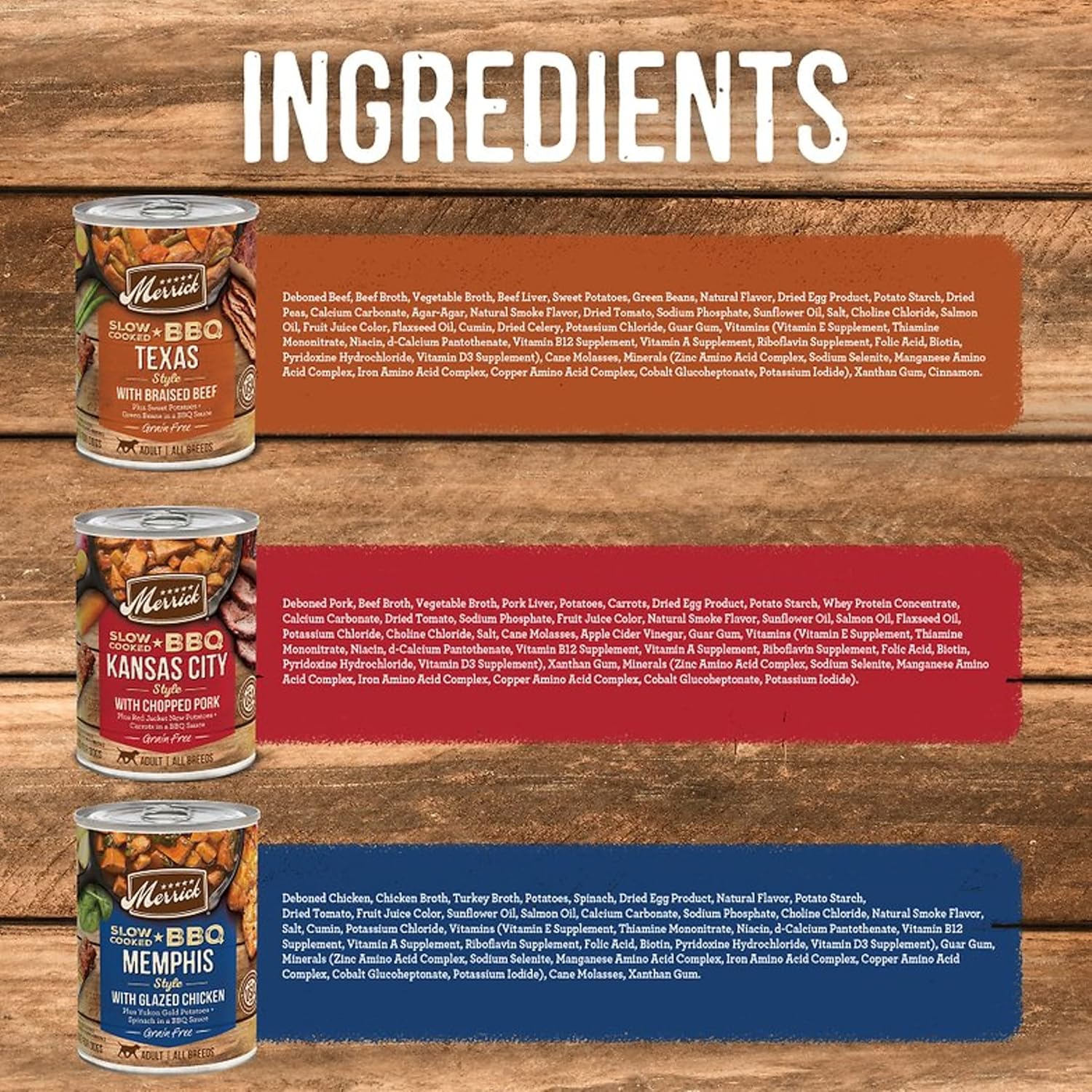 Merrick Chunky – Comida húmeda enlatada para perros, sin cereales, barbacoa en trozos, 12.70 onzas (caja de 12)
