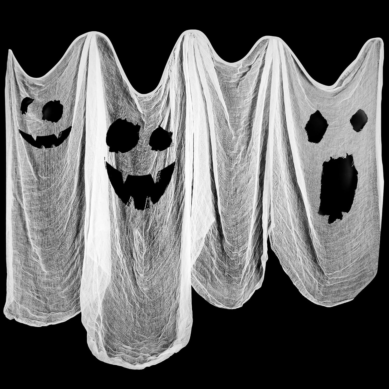 Paño espeluznante para decoración de Halloween, 36 x 360 pulgadas, paño de queso blanqueado absorbente para decoración de eventos, también para