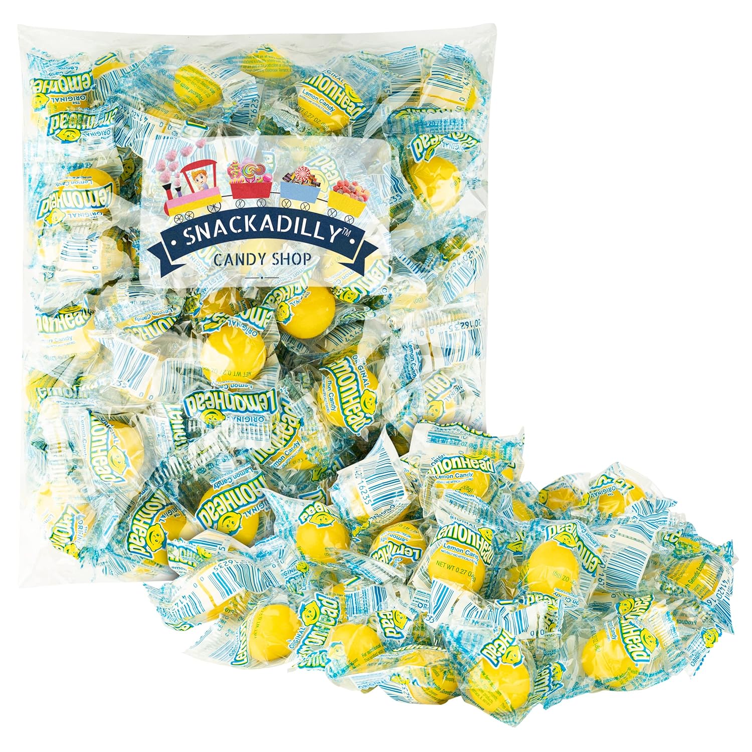 Lemon Heads – Bolsa de 1.5 libras de delicioso caramelo de limón agrio, caramelos envueltos individualmente con cabezas de limón amarillas –