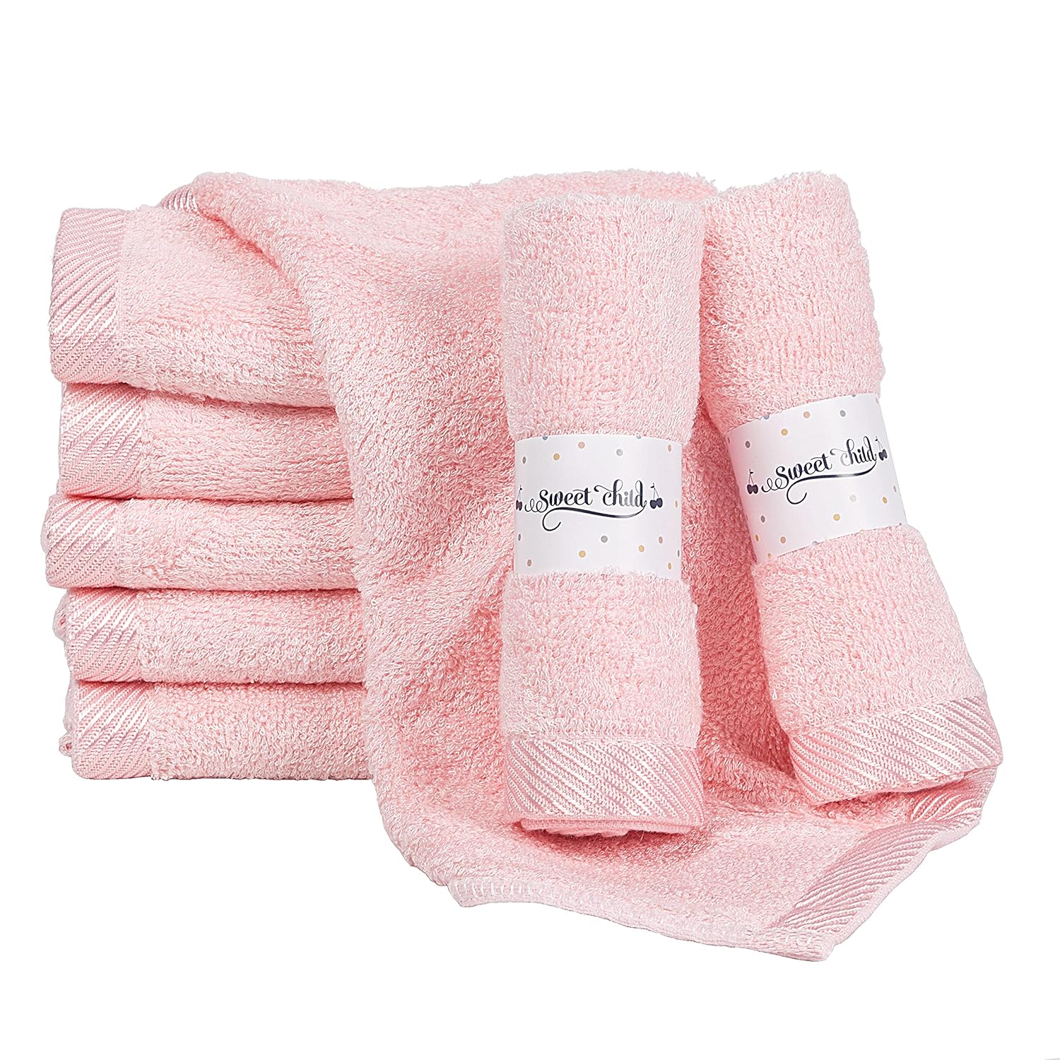 8-Pack Baby Washcloths -Super Soft Rayon Washcloth, Baby Wash Cloths for Newborn,Infants and Kids, Bath Baby Towels, Body and Face Towel, Face