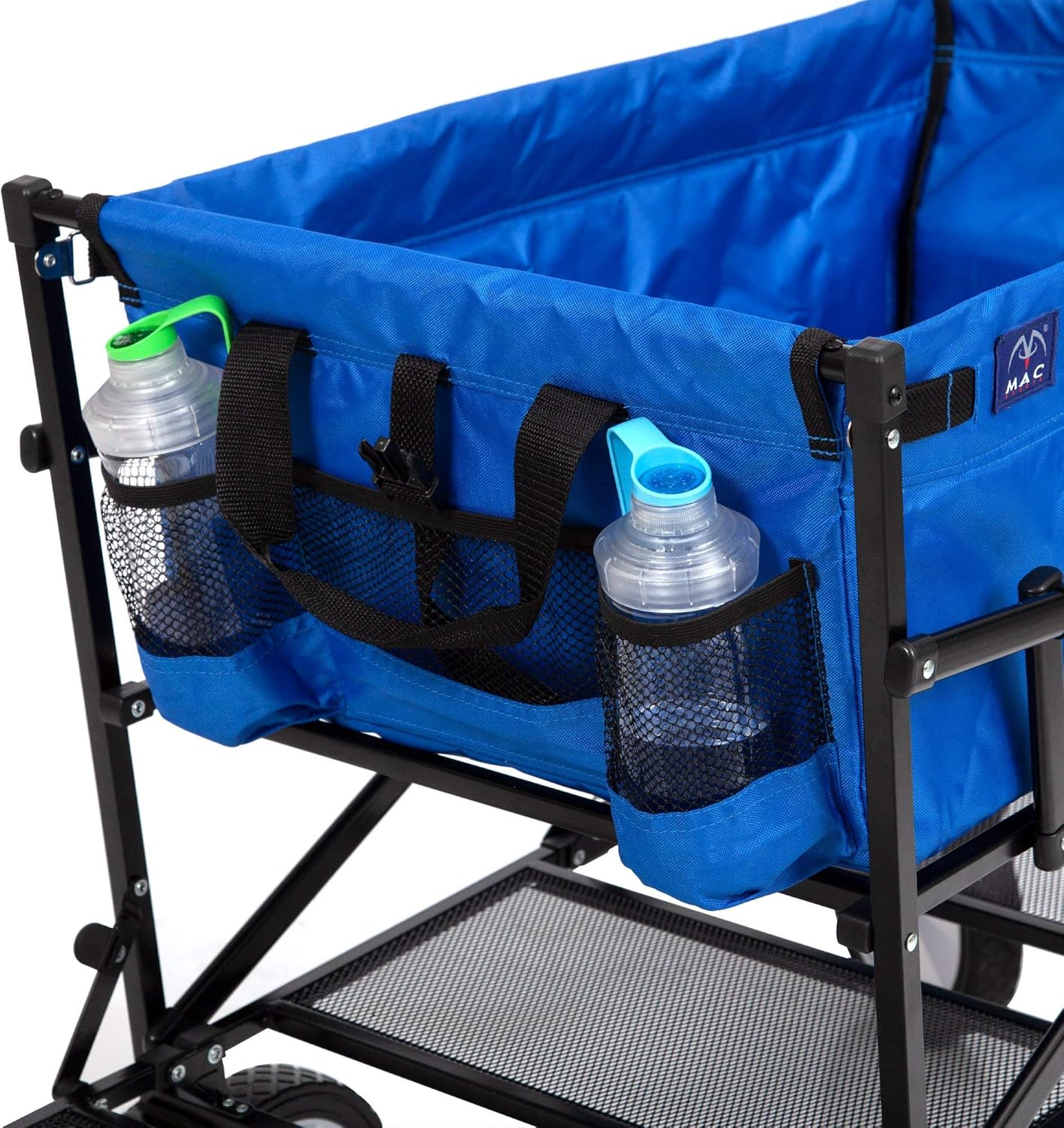 MacSports Carros de dos pisos, resistente, plegable, para exteriores, portátil, ligero, todo terreno, para equipo de campamento, comestibles y más