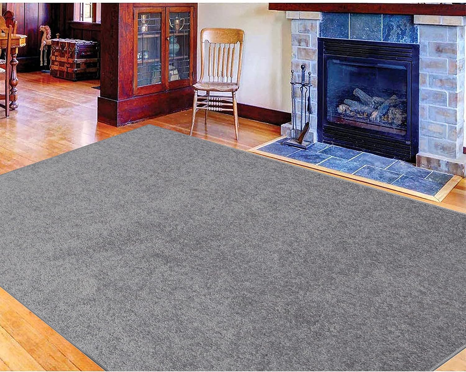 Alfombra de color sólido para mascotas, respetuosa con el medio ambiente., gris