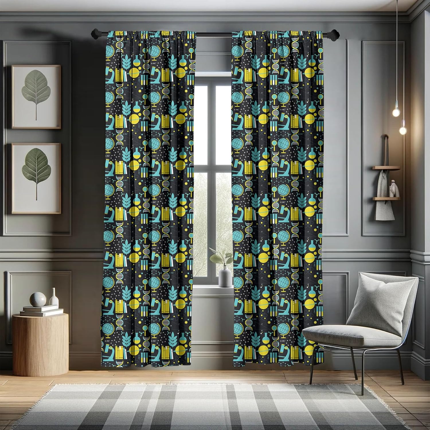 Ambesonne – Paneles de cortinas multicolor