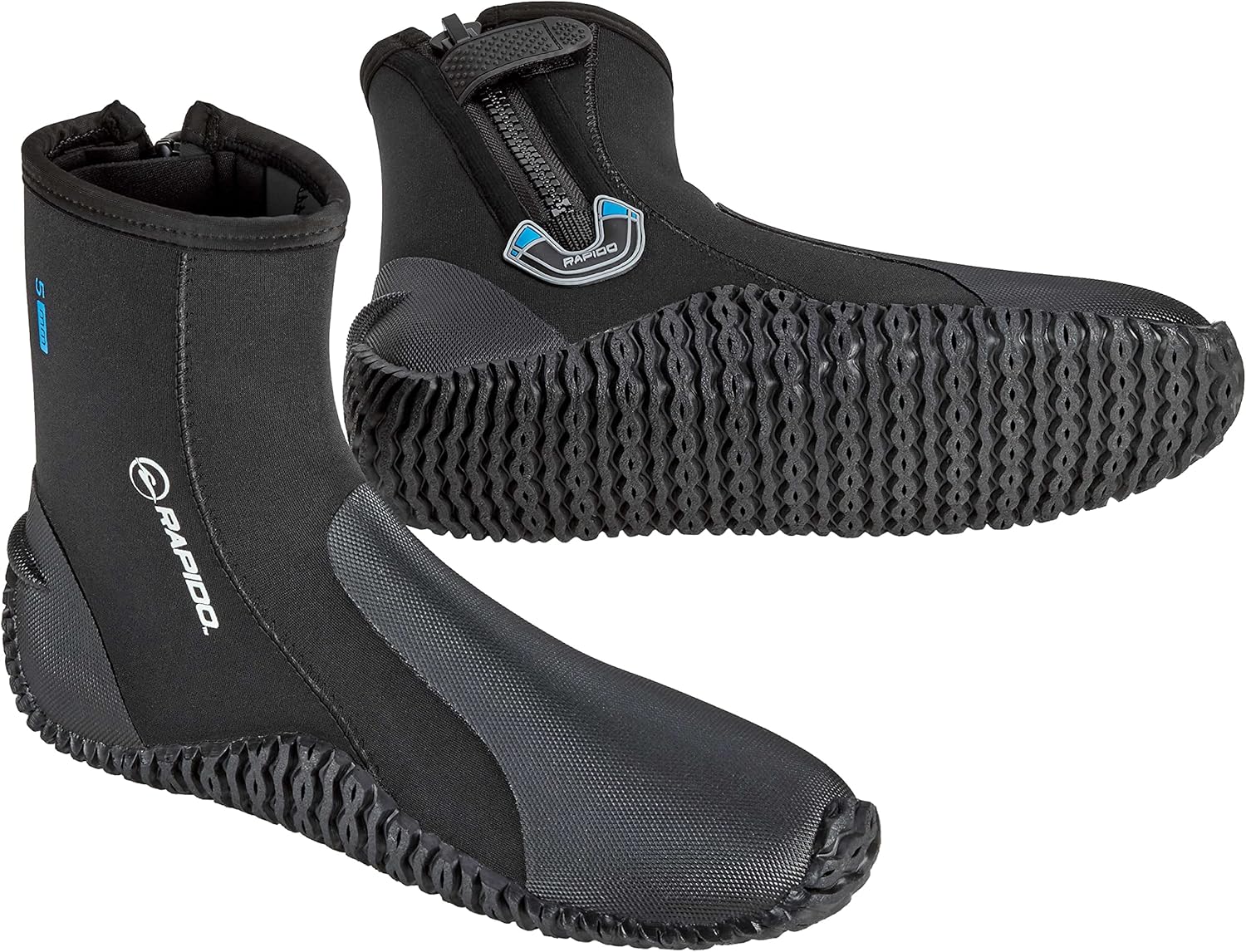 Phantom Aquatics Rapido Boutique Collection Wise – Botas de buceo de neopreno con cremallera, botas de buceo, esnórquel y surf, botas de suela de