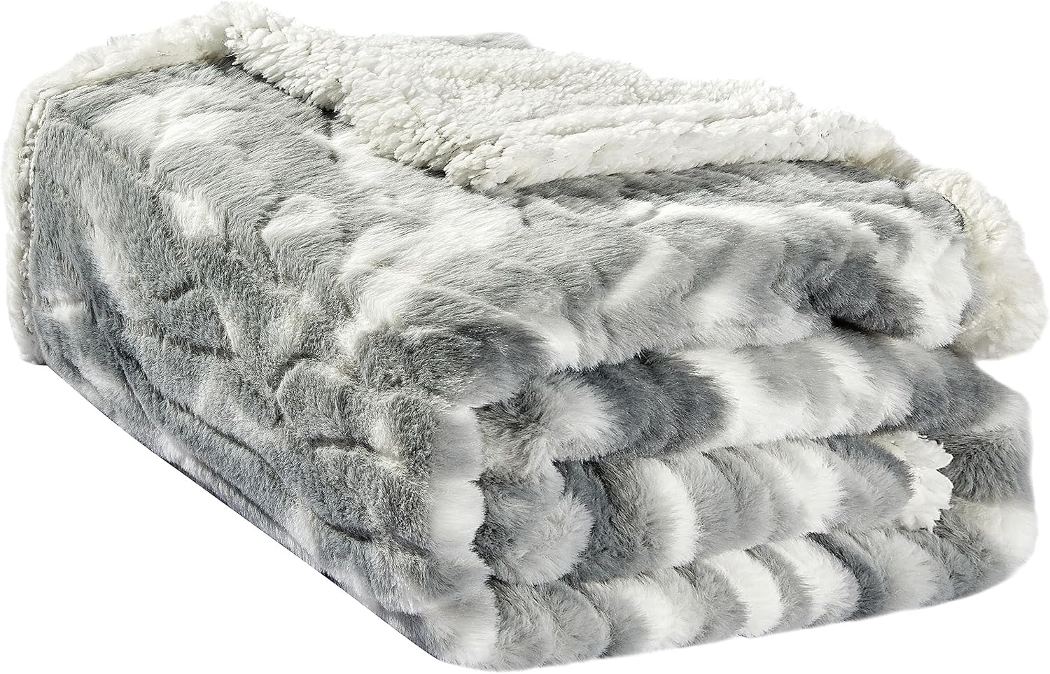 Elegant Comfort Manta reversible de sherpa estampada, para todas las estaciones, súper suave, acogedora y afelpada, manta decorativa, perfecta para