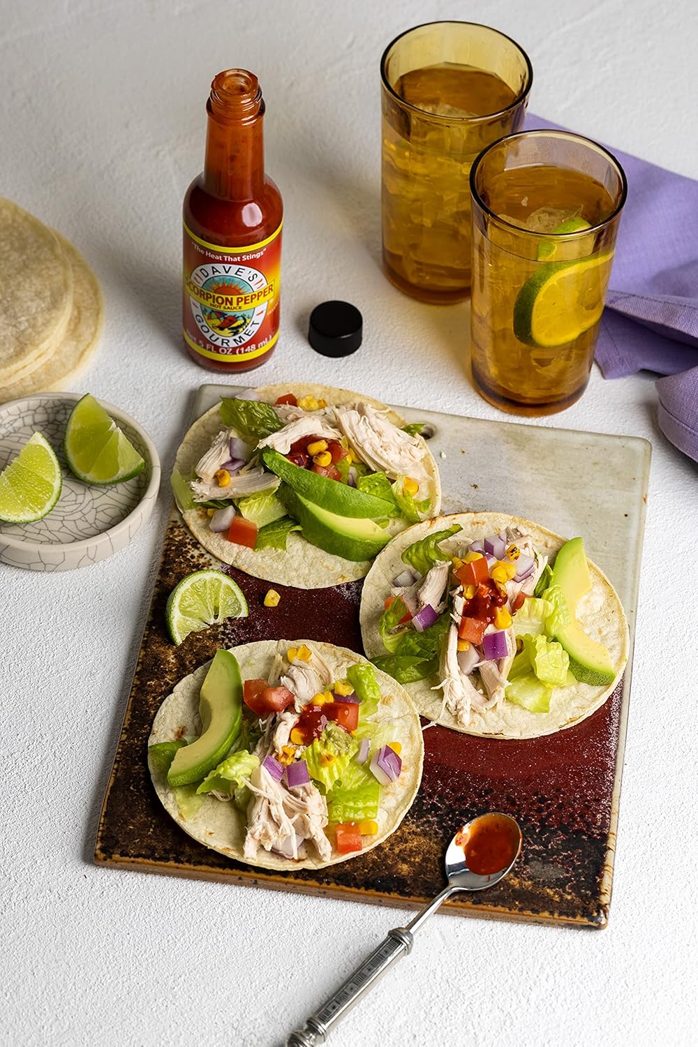 Dave’s Gourmet Salsa picante de pimienta escorpión, adición ardiente a salsas y sopas – 3 botellas