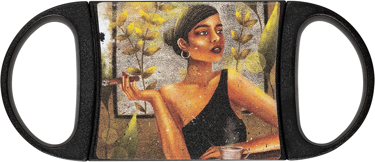 Quality Importers – Cortador de cigarros, serie Global NFT Gallery de Havana Beauties, retrato de cigarros cubano en la parte posterior cerrada,