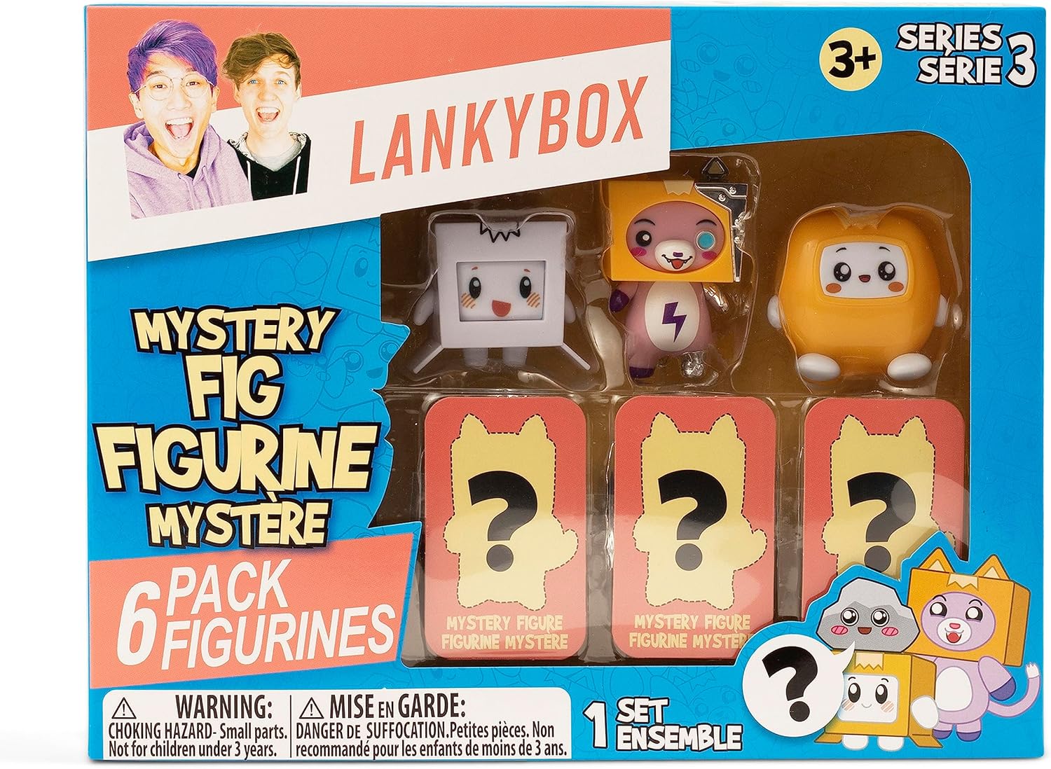 LankyBox Paquete de 6 figuras misteriosas, minifiguras coleccionables, ediciones ultra raras, mercancía con licencia oficial