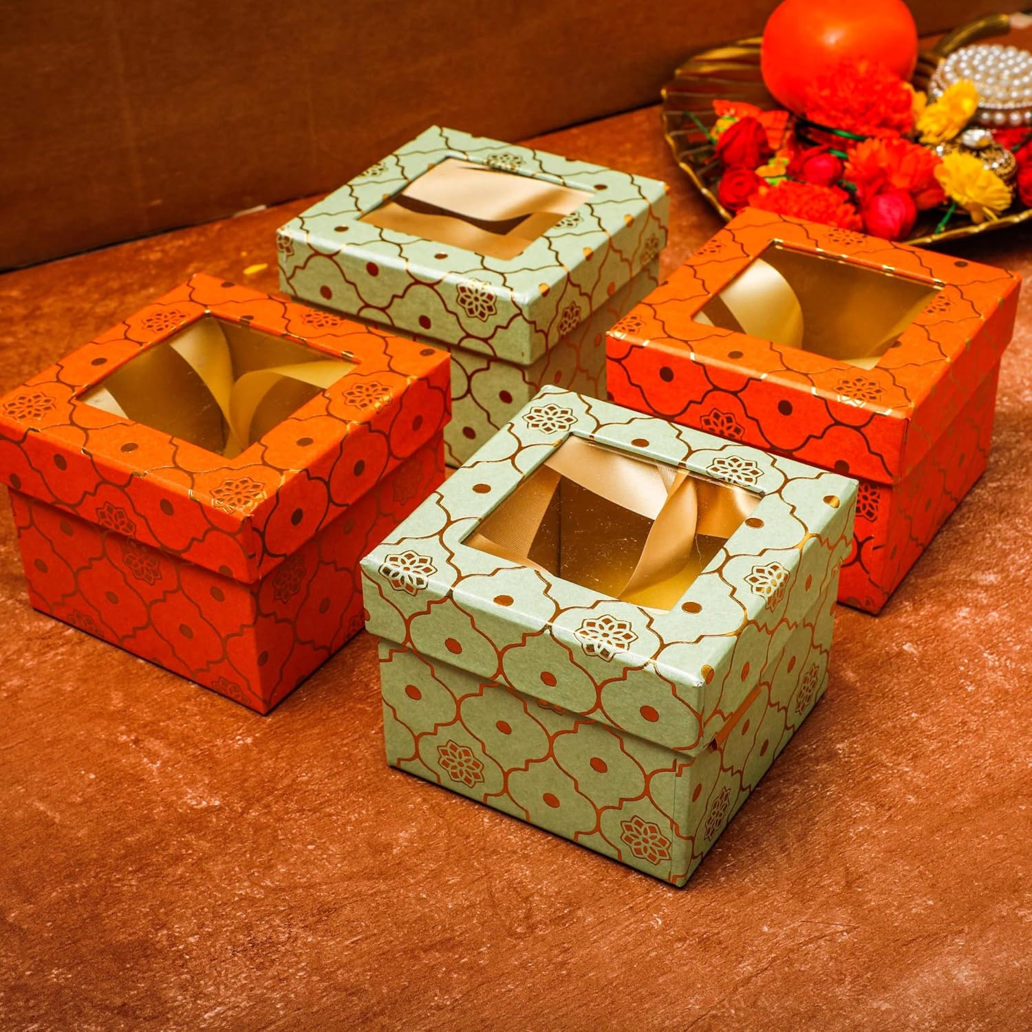 Cajas de embalaje de regalo impresas para dulces indios, galletas, golosinas, mithai, dulces, cajas de regalo  Caja de papel kraft de cartón  Caja