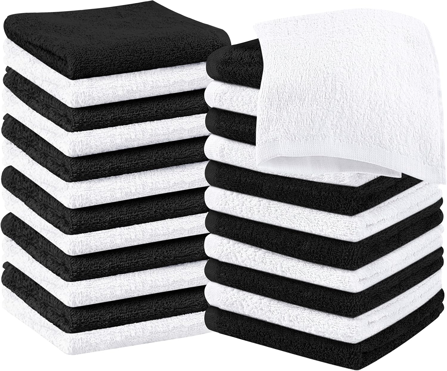 Utopia Towels Juego de 24 paños de algodón  100% algodón hilado en anillo, paños de franela de alta calidad, altamente absorbentes y suaves al tacto