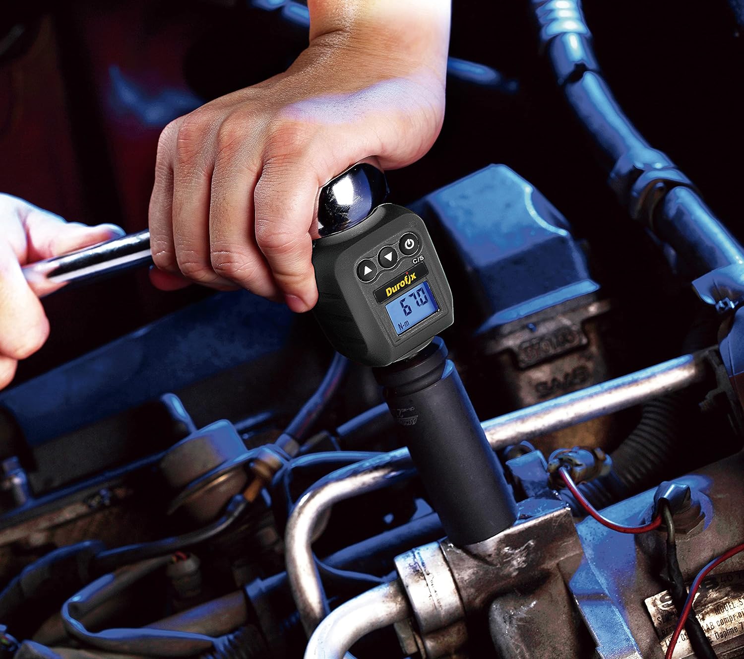 Durofix Adaptador de par digital de 12″ (25-250 ft-lbs) con alerta audibleLED RM602-4A